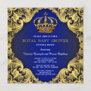 Search for royal king baby shower invitations Royal blue gold prince