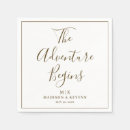 Search for the adventure begins napkins Black and white
