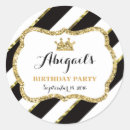 Search for princess birthday stickers Gold glitter