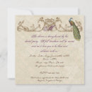 Search for peacock bridal shower invitations Antique
