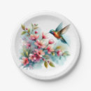 Search for hummingbird paper plates Colorful