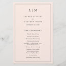 Search for blush pink wedding programs Elegant