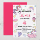 Search for unicorn 4th birthday invitations Cute