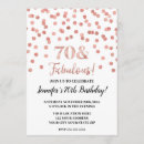 Search for seventy and fabulous invitations Black