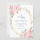 Search for blush and gold wedding invitations Geometric
