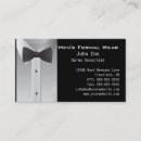 Search for formal wear standard business cards suit