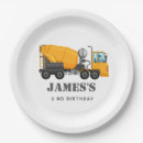 Search for construction birthday plates Simple modern minimalist