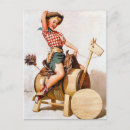 Search for vintage cowgirl postcards Retro
