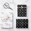 Search for black white christmas snowflakes wrapping paper Modern