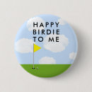 Search for funny birthday buttons Golfer