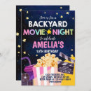 Search for backyard sleepover invitations Backyard movie night
