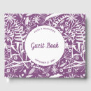 Search for purple wedding guest books Boho