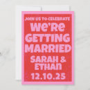 Search for bright wedding invitations Retro