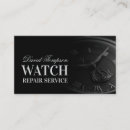 Search for clock business cards Black
