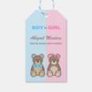 Search for gender reveal gift tags Pink or blue