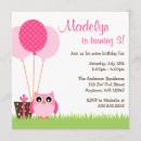 Search for owl birthday invitations girl