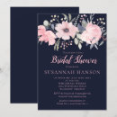 Search for navy and pink bridal shower invitations Bride to be