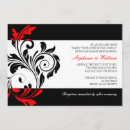 Search for black white red wedding invitations Floral