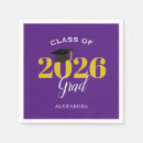 Search for purple and gold napkins Graduation party