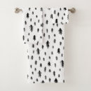 Search for christmas tree bath towels Black and white