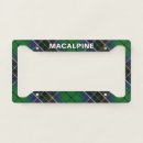 Search for colorful license plate frames Tartan