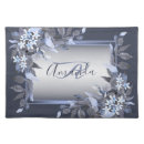 Search for silver on blue placemats Trendy