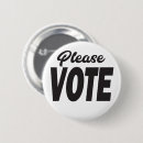 Search for political campaign buttons Vote