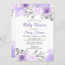 Search for violet baby shower invitations Flowers