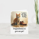 Search for new pet cat congratulations cards Funny