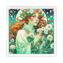 Search for art nouveau serving trays Woman