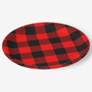Search for buffalo plaid paper plates Red and black plaid