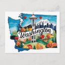 Search for washington state postcards Pacific northwest