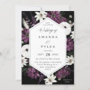 Search for black and purple wedding invitations Modern