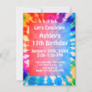 Search for tie dye birthday invitations Groovy