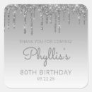 Search for 80th birthday thank you Silver