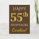 Search for 55th wedding anniversary cards Faux gold