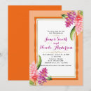 Search for coral wedding invitations Botanical