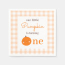 Search for fall birthday napkins Pumpkin