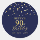 Search for 90th birthday stickers Gold