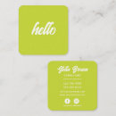 Search for lime green business cards Chic