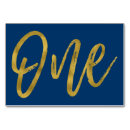 Search for navy and gold table cards Number