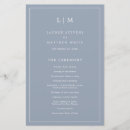 Search for dusty blue wedding programs Classic