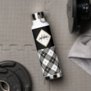 Search for black and white checkered water bottles Rustic