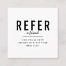 Search for hair stylist referral cards minimalist
