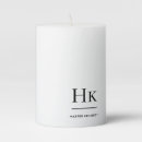 Search for pillar candles Monogrammed