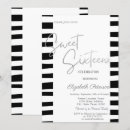 Search for black white sweet 16 invitations Striped