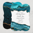 Search for teal gold wedding invitations Agate