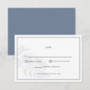 Search for floral rsvp cards Dusty blue