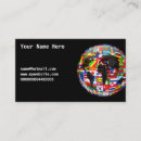 Search for global business cards globe