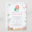Search for watercolor mermaid invitations Pink